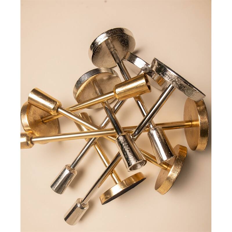 Lg. Alum. Candlestick Nickel Finish -ST - Nickel