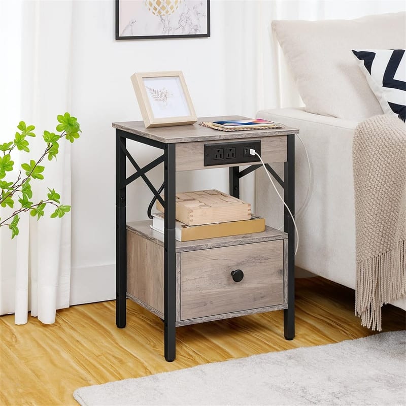 Nightstand with Charging Station