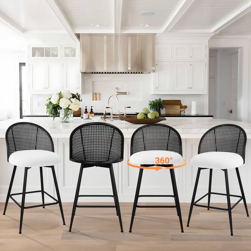 26"/29" Swivel Barstools Counter Height Bar Stool w/ Metal Legs