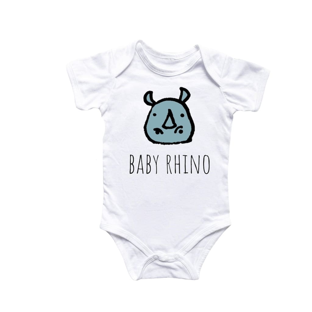 Rhino Safari - Baby Boy Girl Clothes Infant Bodysuit Funny Cute Newborn