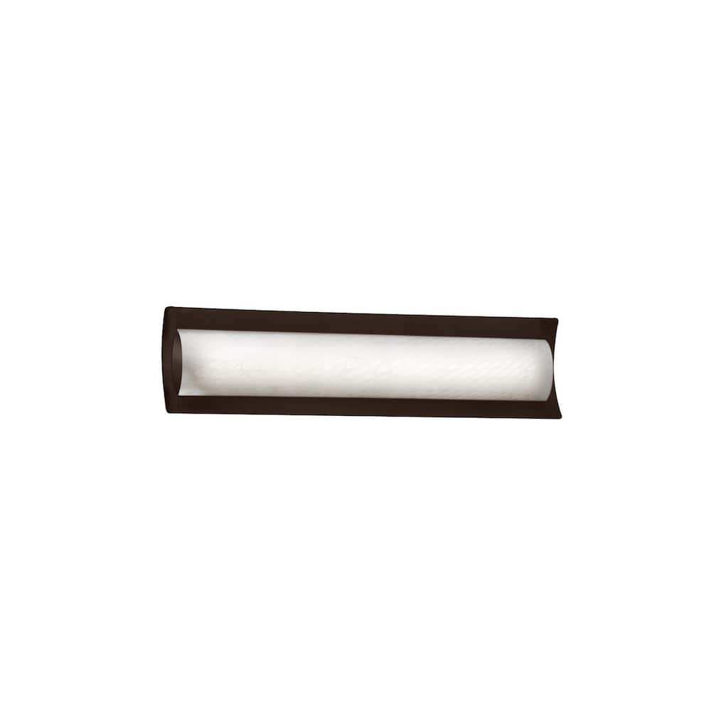 Justice Design Fusion Lineate 22-inch Dark Bronze ADA LED Wall/ Bath Bar, Weave Shade