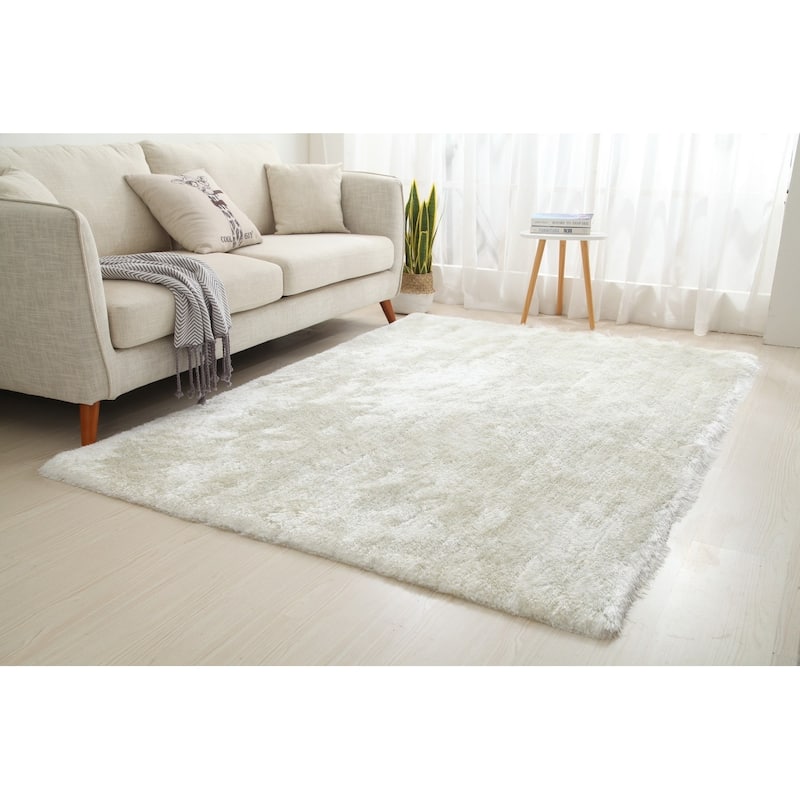 Urban Shag Collection Area Rug - 8' X 10' - White