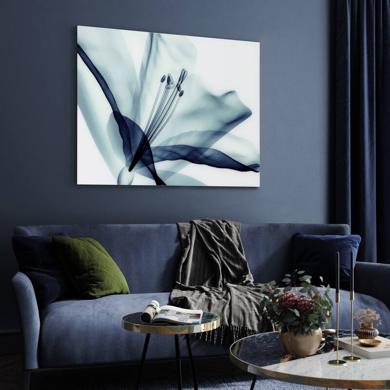 Amaryllis Flower Wall Art Printed on Free Floating Tempered Glass