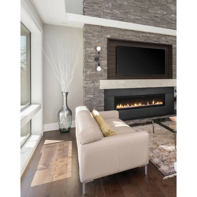 Avondale - 2-Light Open Bulb Wall Light - Matte Black