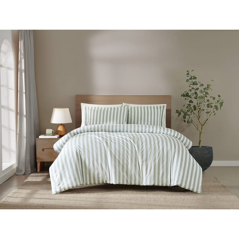 Brooklyn Loom Levi Stripe 3 Piece Comforter Set