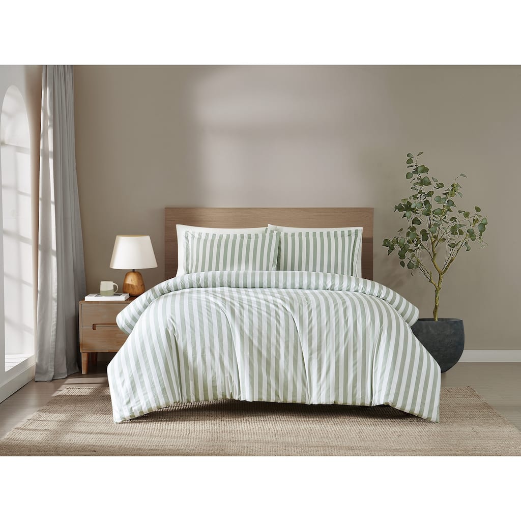 Brooklyn Loom Levi Stripe 3 Piece Comforter Set