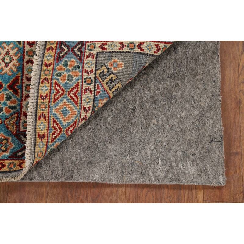 Gray Kazak Accent Rug Handmade Wool Carpet - 1'10" x 2'9"