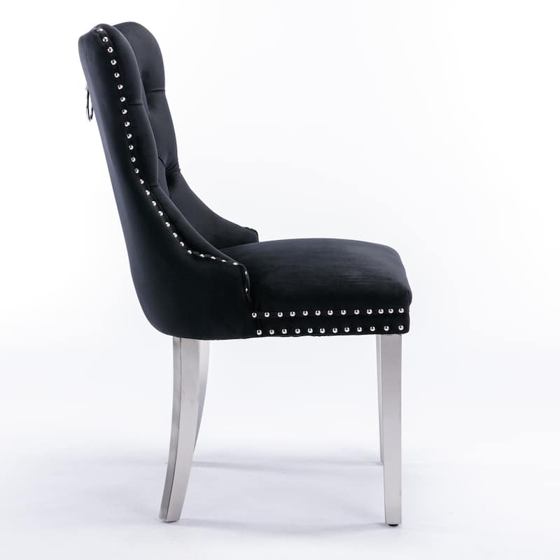 Contemporary Velvet Upholstered Dining Chair