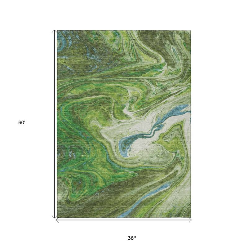 HomeRoots Abstract Transitional Rectangle Outdoor Rug