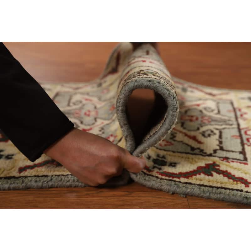 Geometric Oushak Oriental Foyer Rug Handmade Wool Carpet - 2'0"x 3'0"