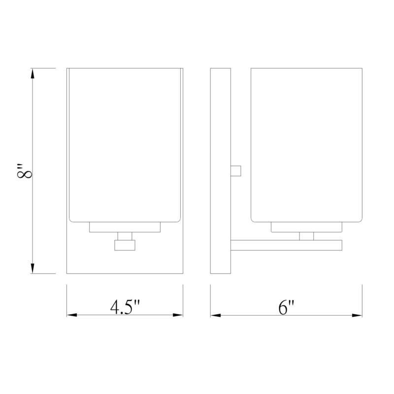 Bellevue ZBF73686 Sylvia 8" Tall Bathroom Sconce