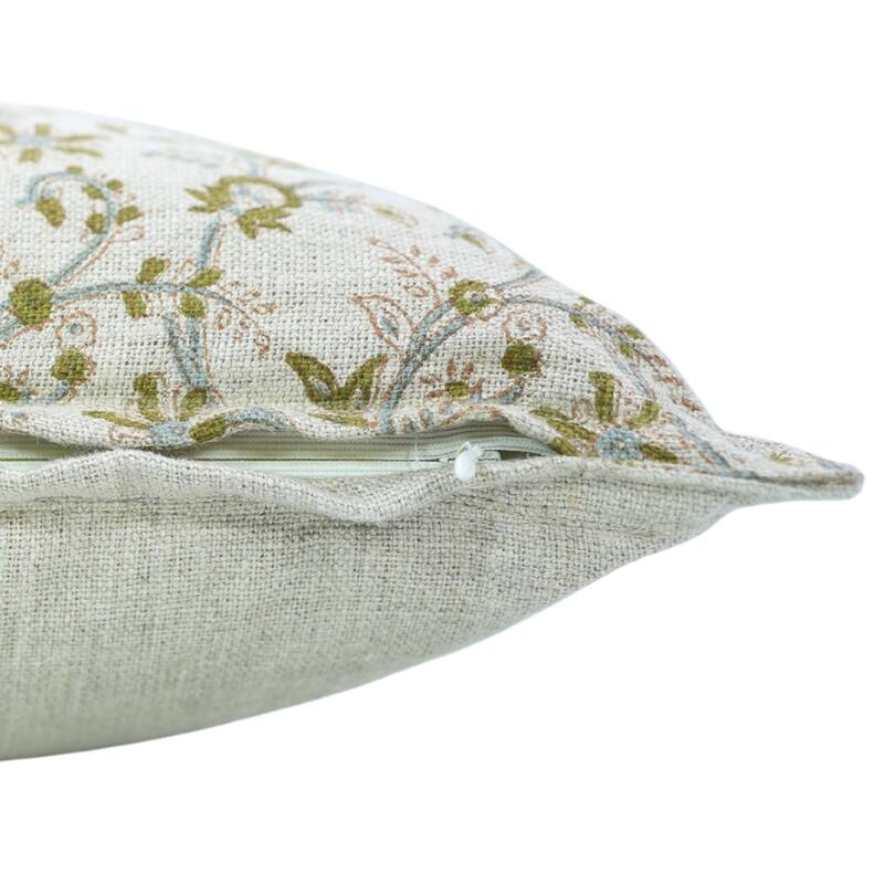 Fabdivine Handmade Block Print Cushion Cover Throw Home Décor Double Oxford Edges Pillow Case