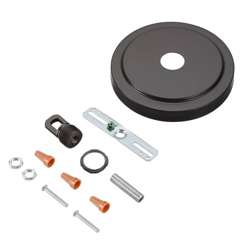 Aspen Creative Transitional Chandelier&Light Fixture Canopy Kit w/Collar Loop,Oil Rubbed Bronze,5-1/2"Diameter,1"Center Hole