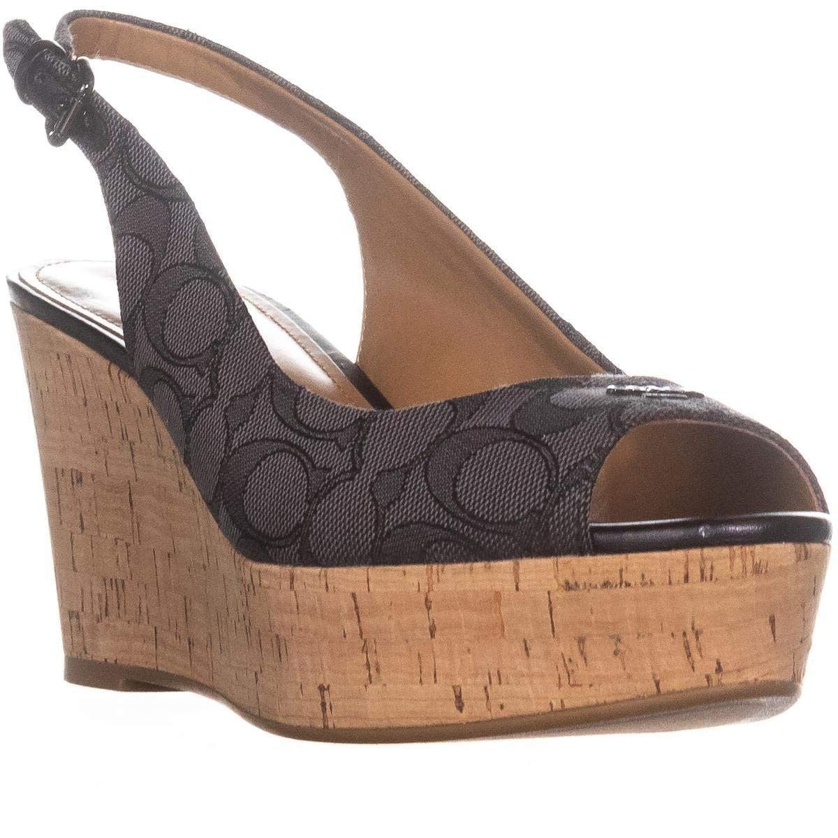 Clothing, Shoes & Accessories Coach Womens Bianca Black Casual Platform