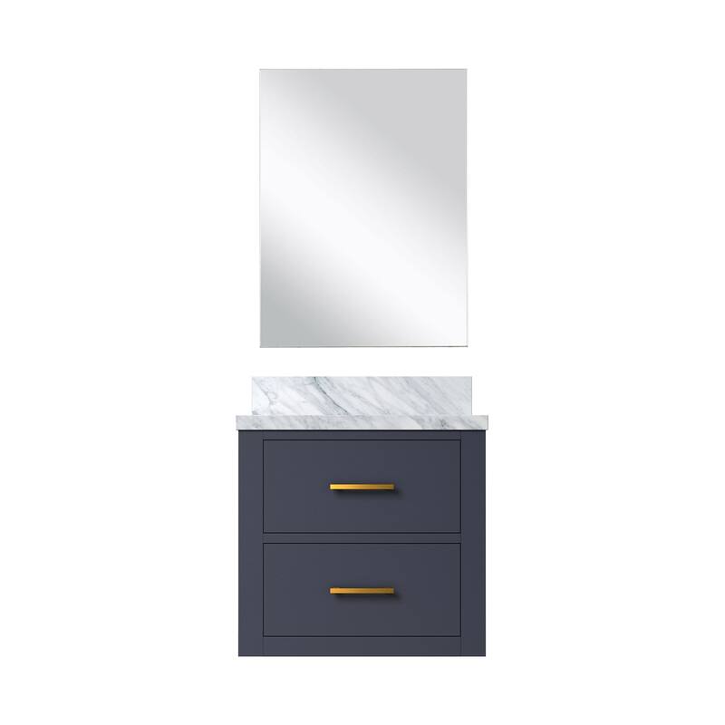 Castor Bath Vanity with Acrylic Top, Sink and Mirror