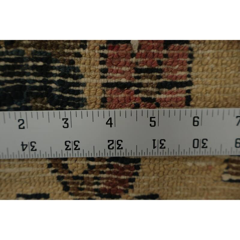 Hand Knotted Oriental 100% Wool Carpet Traditional Floral Beige & Ivories Hamedan Area Rug - 6' 7'' X 6' 6''