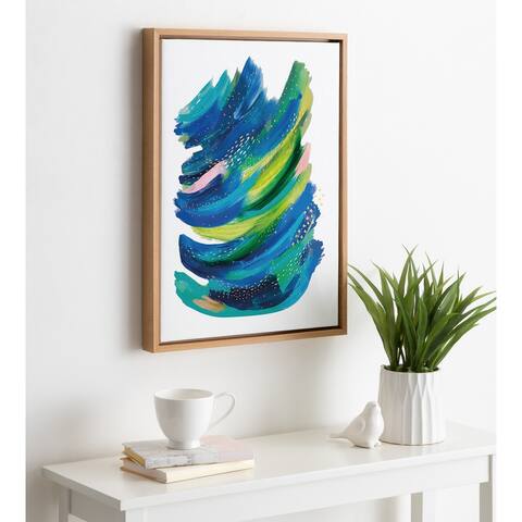 Kate and Laurel Sylvie Bright Abstract 2 Framed Canvas by Jessi Raulet of Ettavee