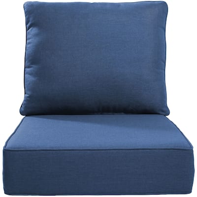 22" W x 24" D x 6" T Water & Fade Resistant Outdoor Lounge Chair Replacement Cushion Set
