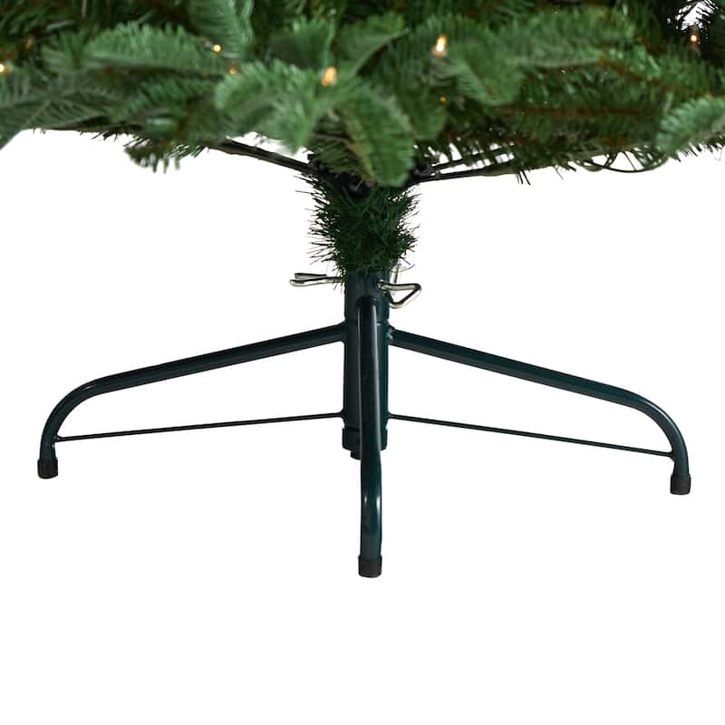 6’ Pre-Lit South Carolina Spruce Artificial Christmas Tree, Warm White LED Lights - 6 Foot