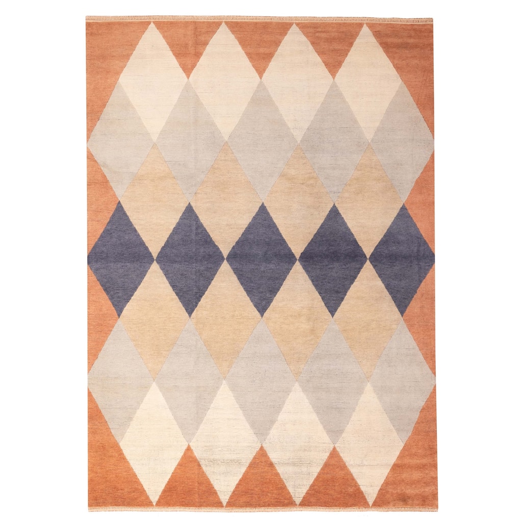 ECARPETGALLERY Hand-knotted Pak Finest Marrakesh Copper Wool Rug - 10'1 x 14'0
