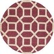 preview thumbnail 22 of 32, Hand Tufted Korolevu Wool Rug Burgundy - 6' Round