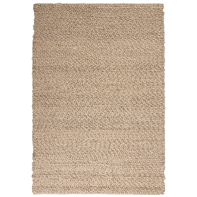 Calvin Klein Riverstone Modern Textured Loop Solid Wool Area Rug