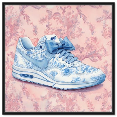 Blue Bow Sneaker II Canvas by Art Remedy