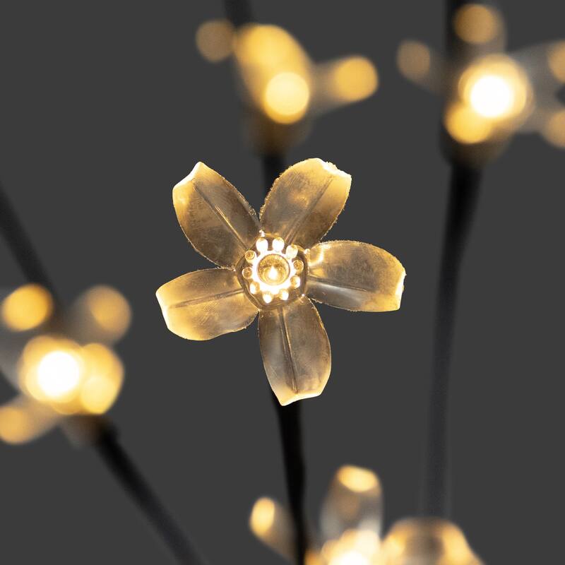 3 Cherry Blossom Artificial Tree Branches 2.5' - Warm White LED Light