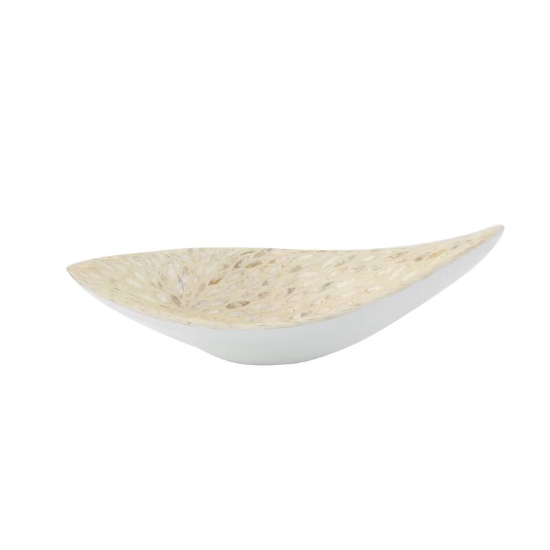 Mother of Pearl Shell Living Room Decor Tray - Gray or White - Roche River Decor