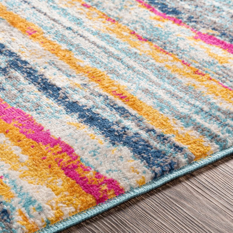 The Curated Nomad Bevers Vibrant Striped Area Rug