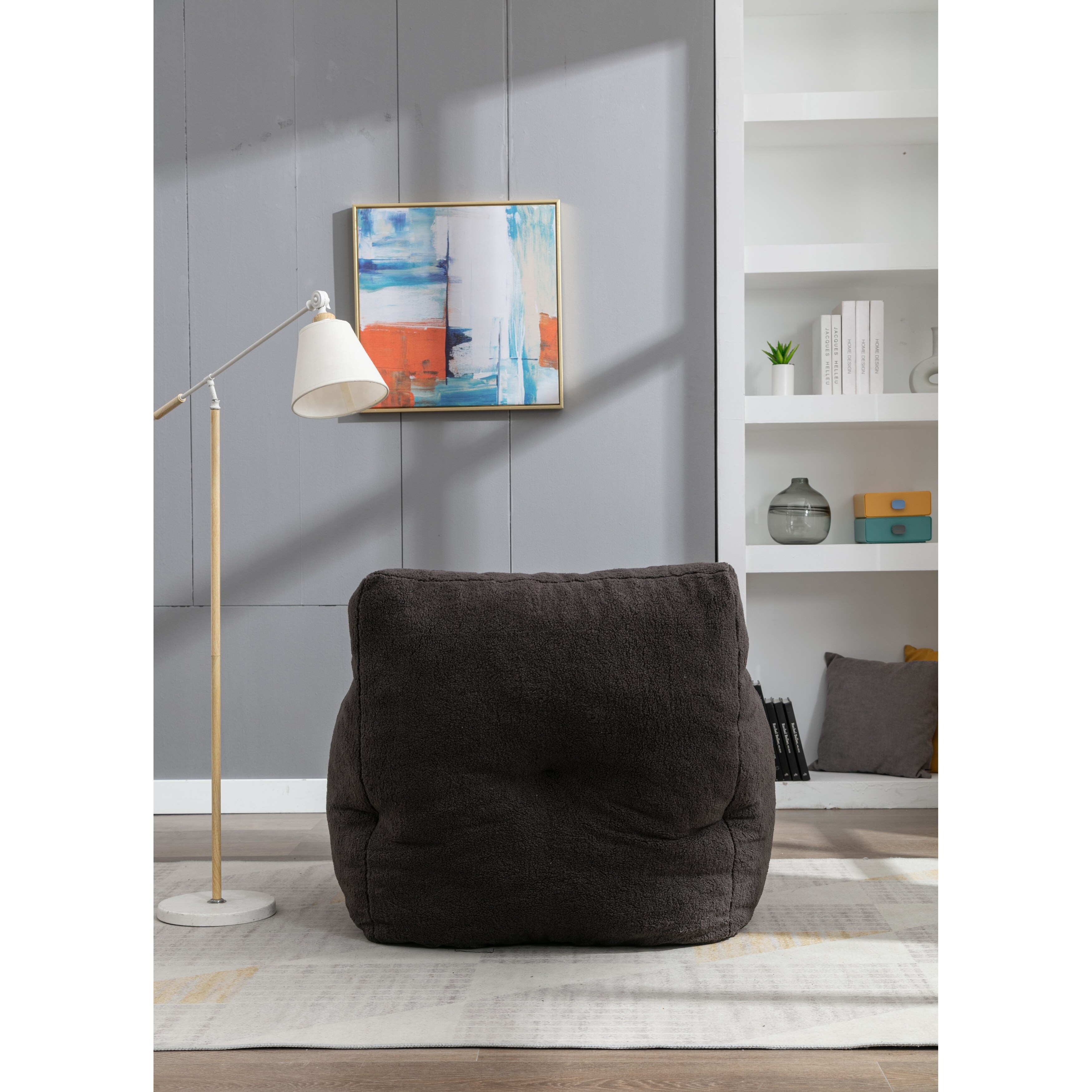Soft grey bean best sale bag
