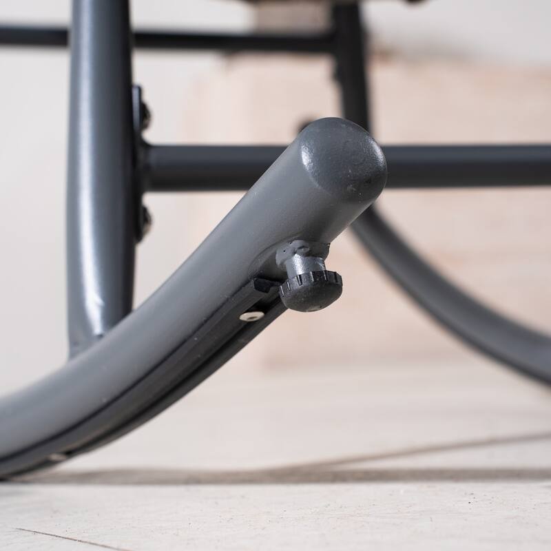 35.83" Outdoor Rocking Chair with Padded Cushion