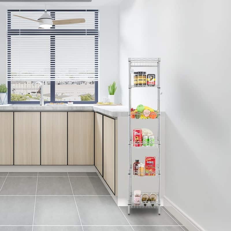 6 Layers Carbon Steel & PP Storage Rack