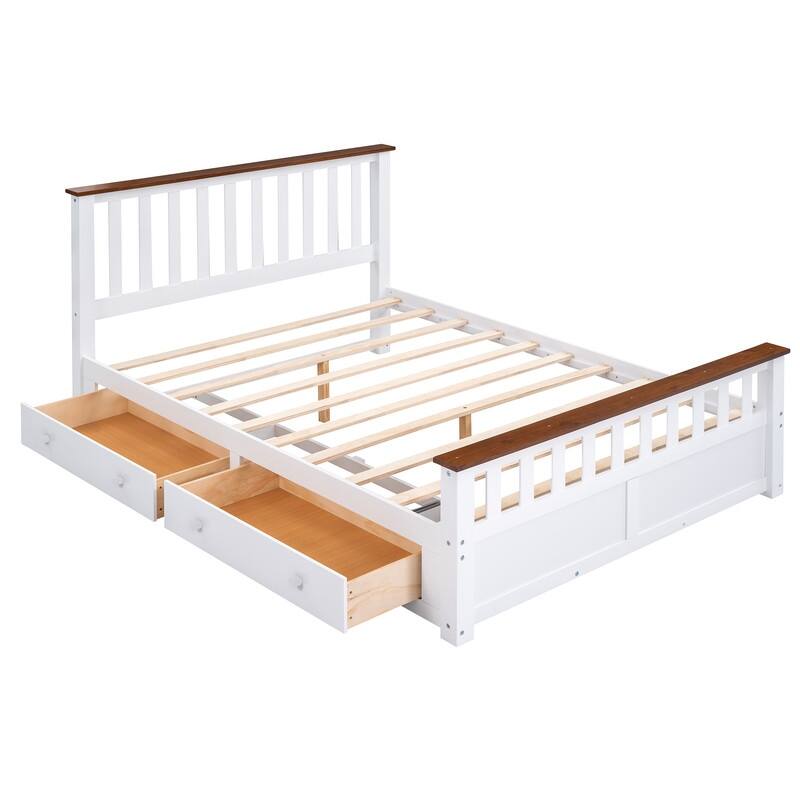 3-Pieces/1-Piece Bedroom Sets Full/Queen Size Platform Bed with Nightstand(USB Charging Ports) and 6-Drawer Storage Chest