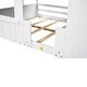 preview thumbnail 11 of 12, White House-shaped Full Size Bed Closed House Frame Bed with Roof Windows Guardrail Door for Toddler Montessori Floor Bed