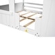 preview thumbnail 37 of 38, Wood House Bed with Roof & Door, Window and Guardrail
