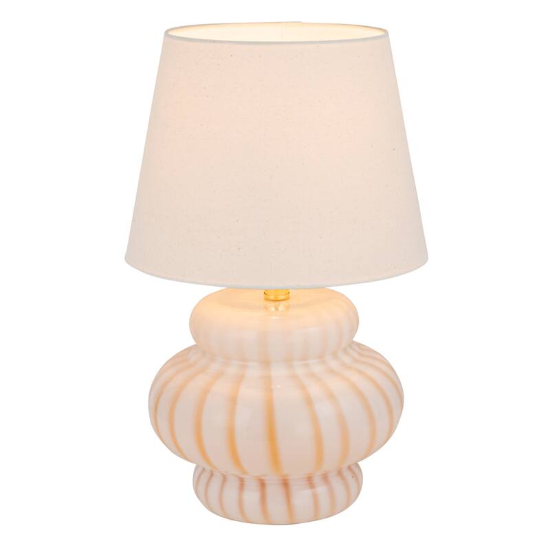 Sunbeam Striped Hand-Blown Art Glass Table Lamp
