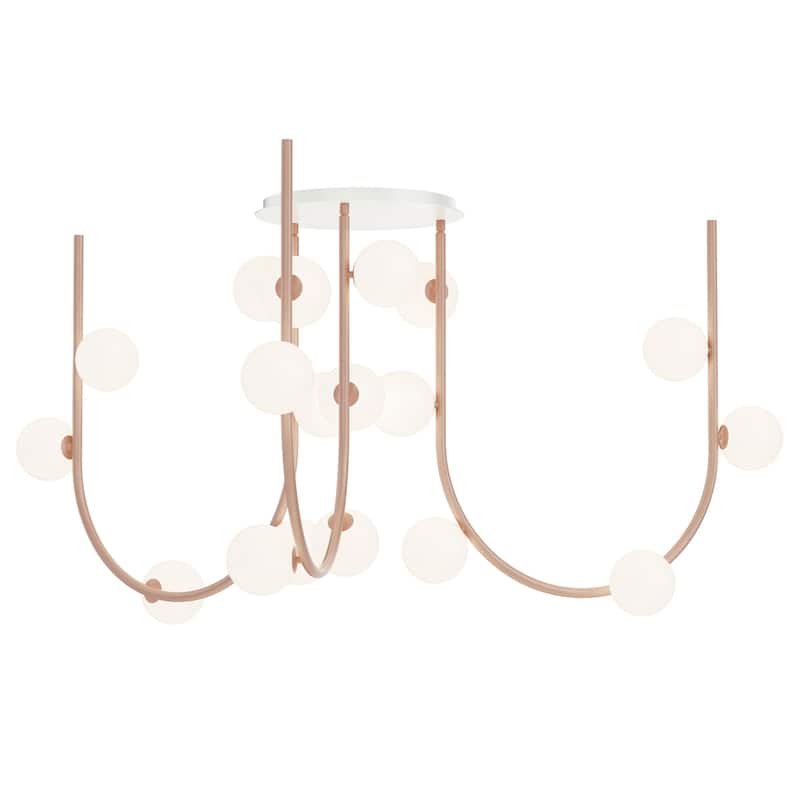 Studio M SM24953 Contour 15 Light 47" Wide LED Chandelier by Nina - Palazzo Pink