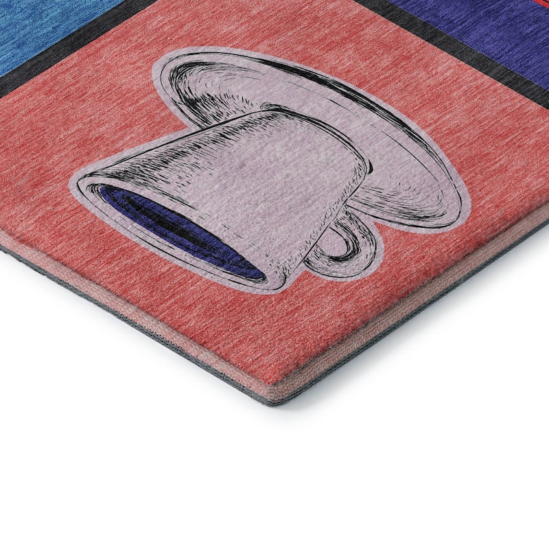 Premium Washable Super Soft Coffee Mosaic Mayfield Rug