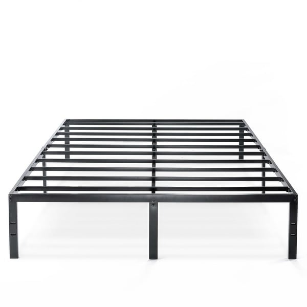 Shop Queen size Sturdy Black Metal Platform Bed Frame with Headboard