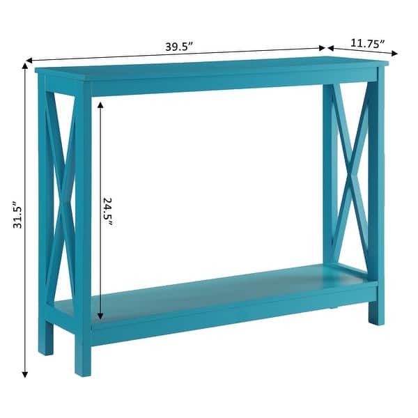 dimension image slide 9 of 16, Convenience Concepts Oxford Console Table with Shelf