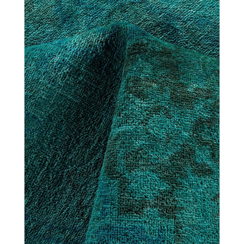 Contemporary Overdyed Wool Hand Knotted Area Rug - 6' 1" x 8' 10"