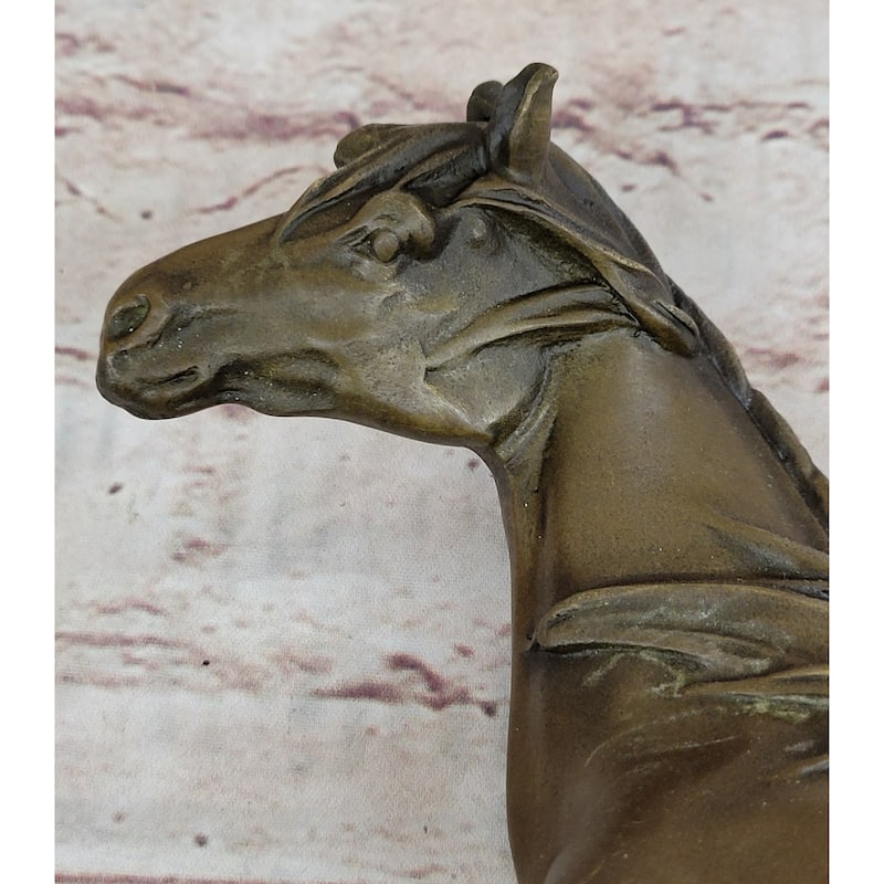 Arabian Imitative Horse Bronze Statue Sculpture Pj Mene Equestrian Stables Decor 10 Inches X 11 Inches