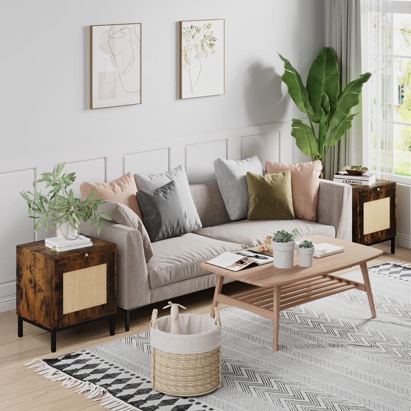 Natural Rattan Side Table
