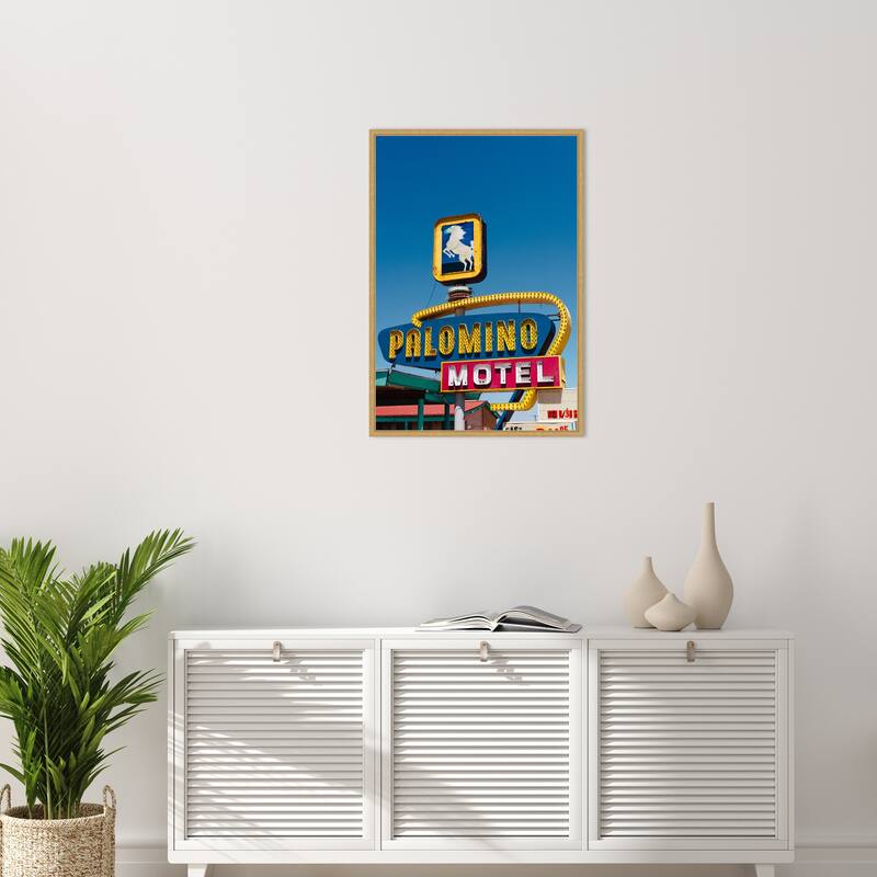Palomino Motel II by Bethany Young Framed Canvas Wall Art Print - Sylvie Bright Gold