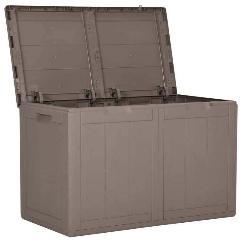 vidaXL Tool Box UV Resistant Outdoor Cushion Storage Box Tool Chest PP Rattan