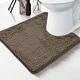 preview thumbnail 80 of 134, Deconovo Chenille Bath Rugs - Thick Plush Microfiber, Non-Slip Washable Bathroom Mats 20x24 Inch Contour Rug - Brown