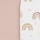 preview thumbnail 5 of 4, Sweet Jojo Designs Boho Rainbow Girl 2 Pack Baby Bassinet Fitted Sheets Pink Yellow Bohemian Modern Neutral Vintage Star Sun Sky