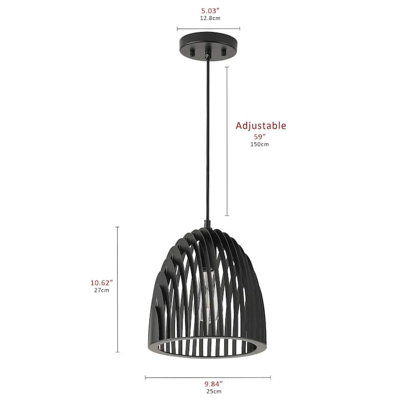Modern 1-Light Simple Creativity Dome Metal Hollow Pendant Light for Kitchen Island
