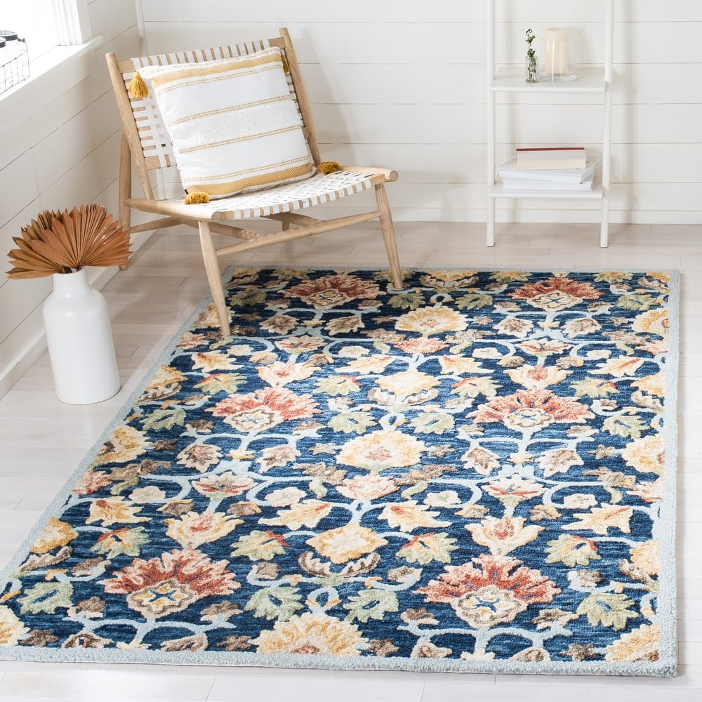 SAFAVIEH Handmade Metro Damasa French Country Wool Rug